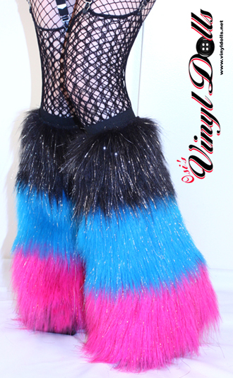 Hula Hooping Furry Leg Warmers Boot Covers