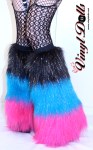 Hula Hooping Furry Leg Warmers Boot Covers
