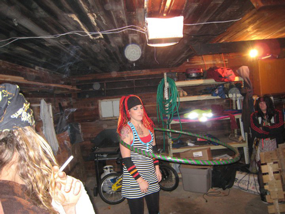 Hula Hooping on Halloween