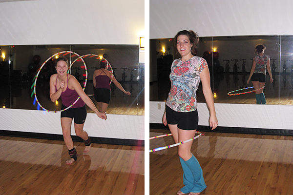 Hula hooping at the YMCA
