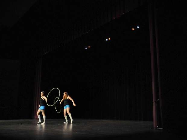 Hoopers on stage at talent show