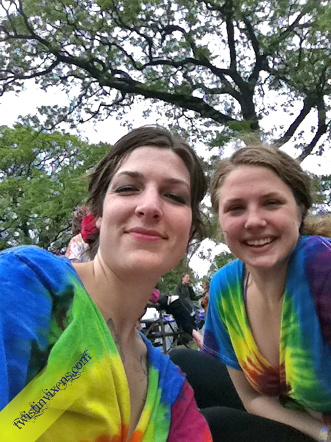 Tie Die Hoop Costumes at Music Festival