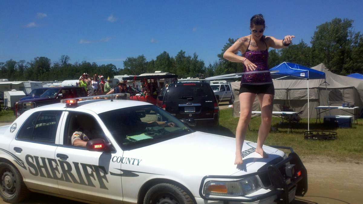 Moondance Jam Campground Hula Hooping Police