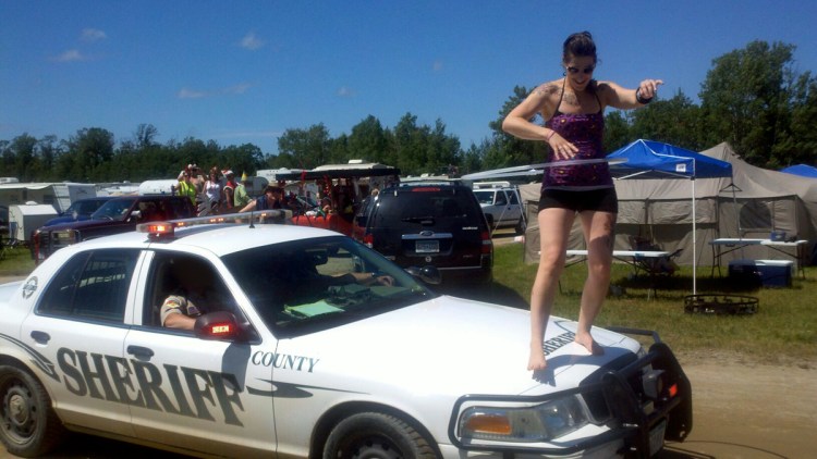 Moondance Jam Campground Hula Hooping Police