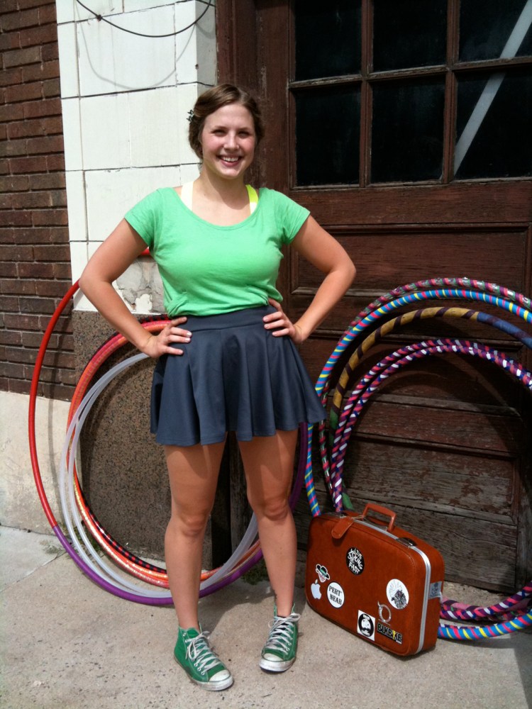 Hula Hooper by her hoops