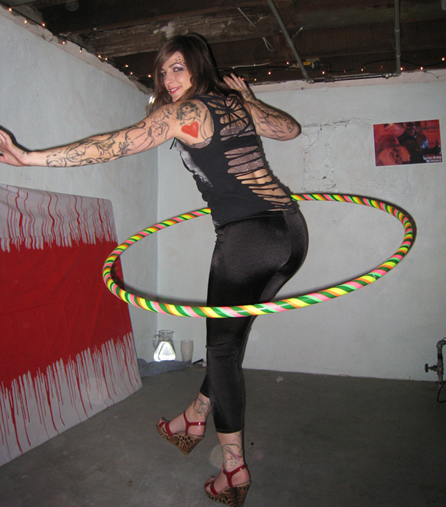 Hooping in Kat Von D Costume