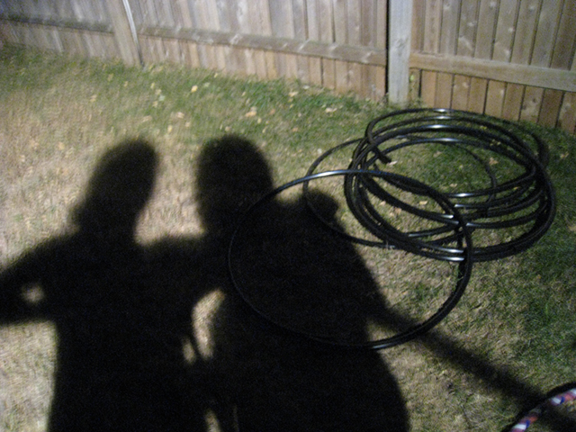 Making hoops at night