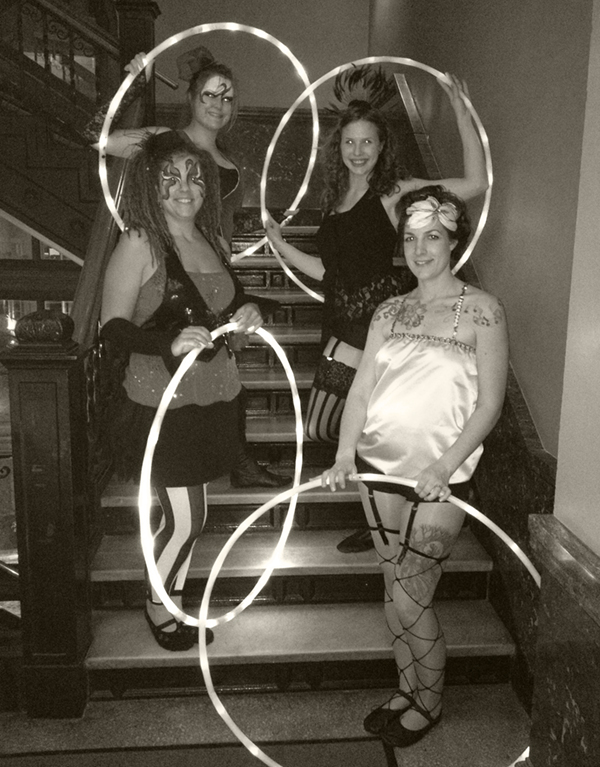 Hooping circus performers from MN