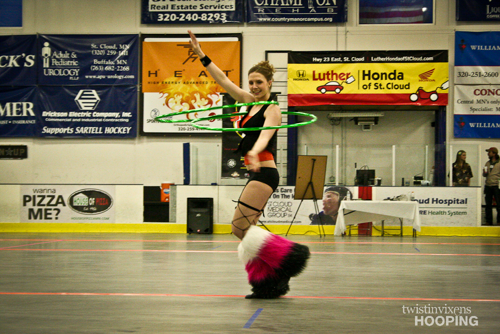 Hoop Dance Performance for Roller Derby Half-Time Show