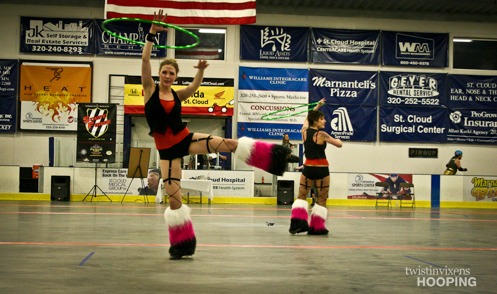 Twistin Vixens Hooping at SCAR Dolls Roller Derby