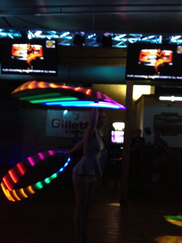 LED Hooping at the Bachelorette Party