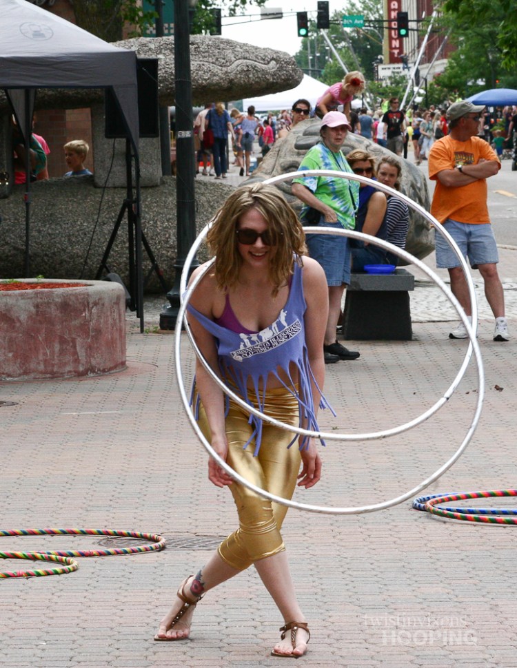 Kayla Hoop Dancing with Two Hoops