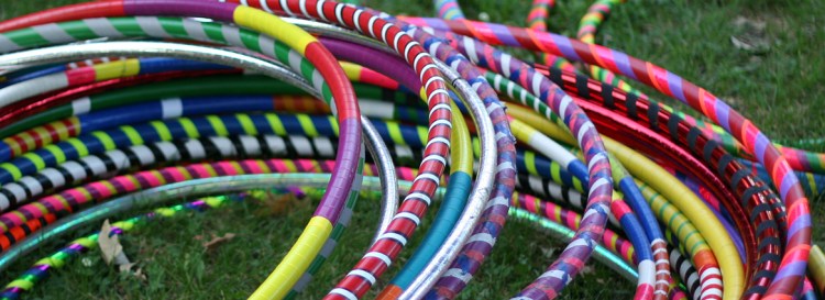 Decorated taped hoops