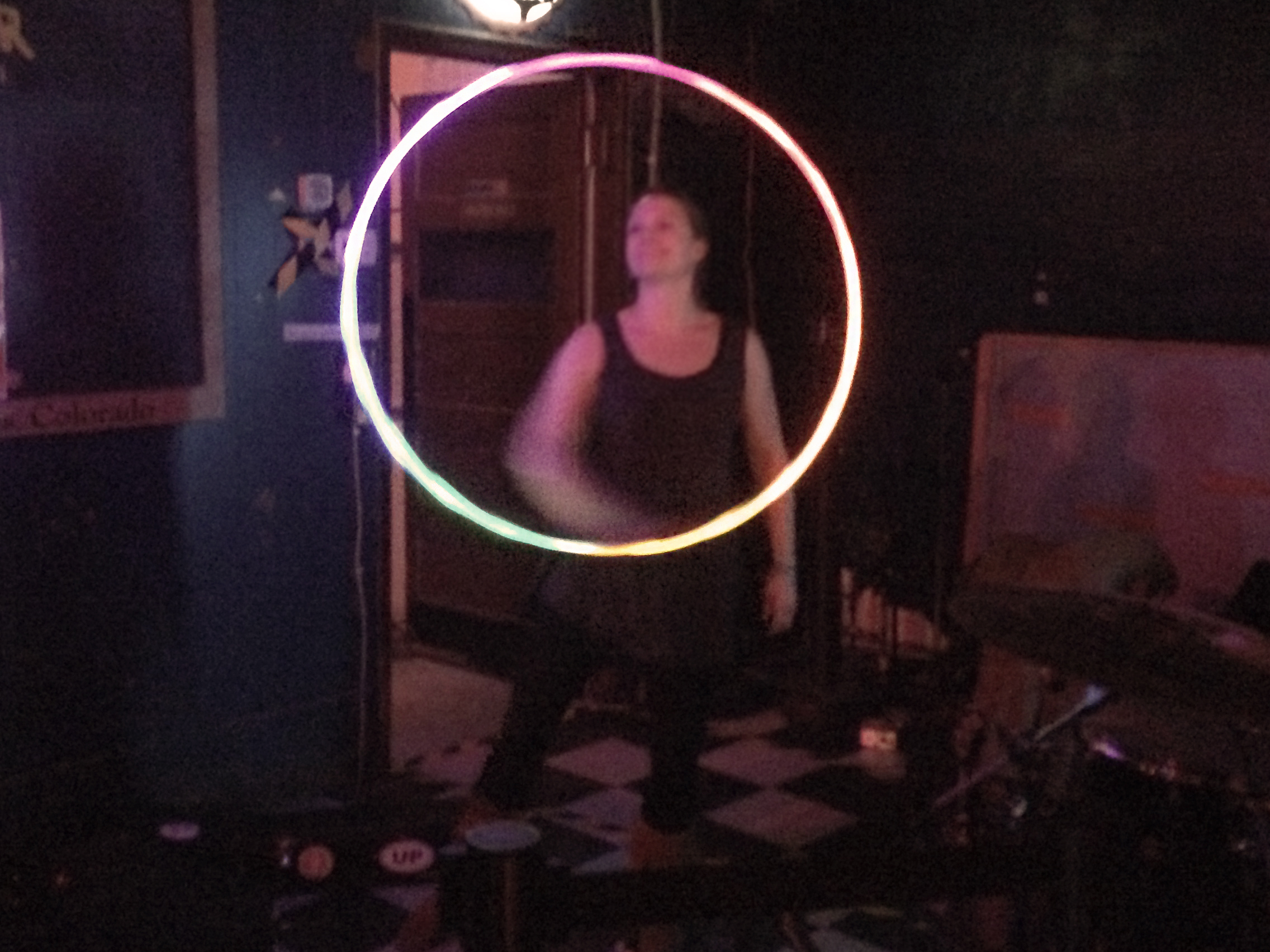 Nikki DeMars of the Twistin Vixens with LED Hoop