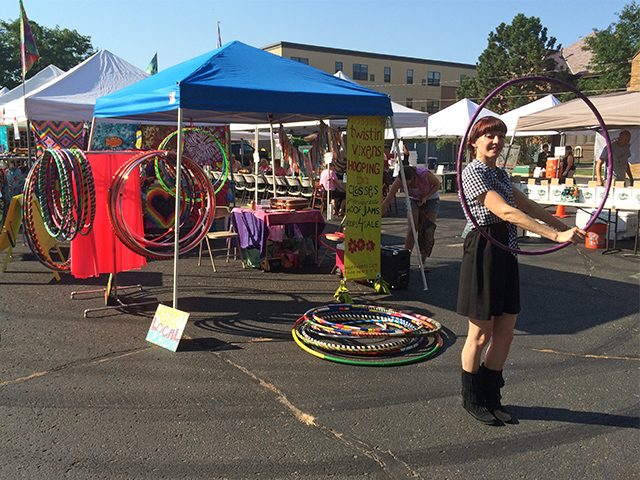 Twistin Vixens Hooping at Northeast Minneapolis Farmers Market