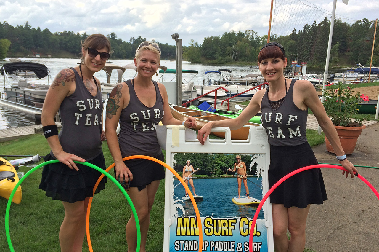 Twistin Vixens Hooping Surf Themed Hula Hoop Performers